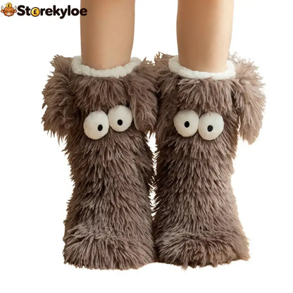 💗last Day Sale 50% Off⚡50k+ Sold💕women’s Plush Slippers Socks Floor Socks Winter Home Indoor Thickened Fleece-lined