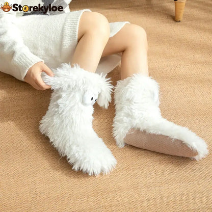 💗last Day Sale 50% Off⚡50k+ Sold💕women’s Plush Slippers Socks Floor Socks Winter Home Indoor Thickened Fleece-lined