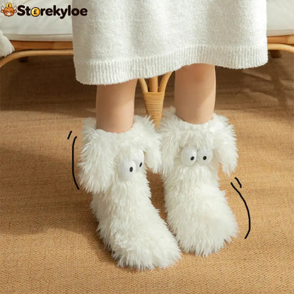 💗last Day Sale 50% Off⚡50k+ Sold💕women’s Plush Slippers Socks Floor Socks Winter Home Indoor Thickened Fleece-lined
