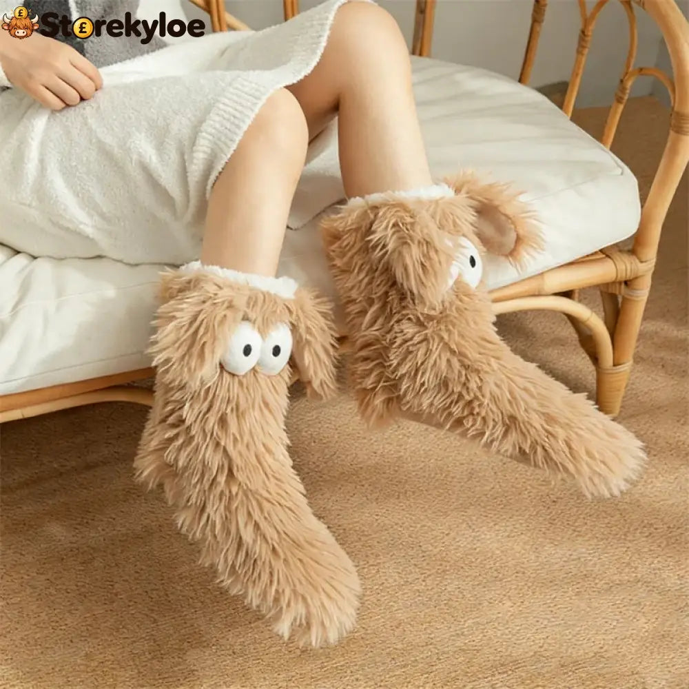 💗last Day Sale 50% Off⚡50k+ Sold💕women’s Plush Slippers Socks Floor Socks Winter Home Indoor Thickened Fleece-lined