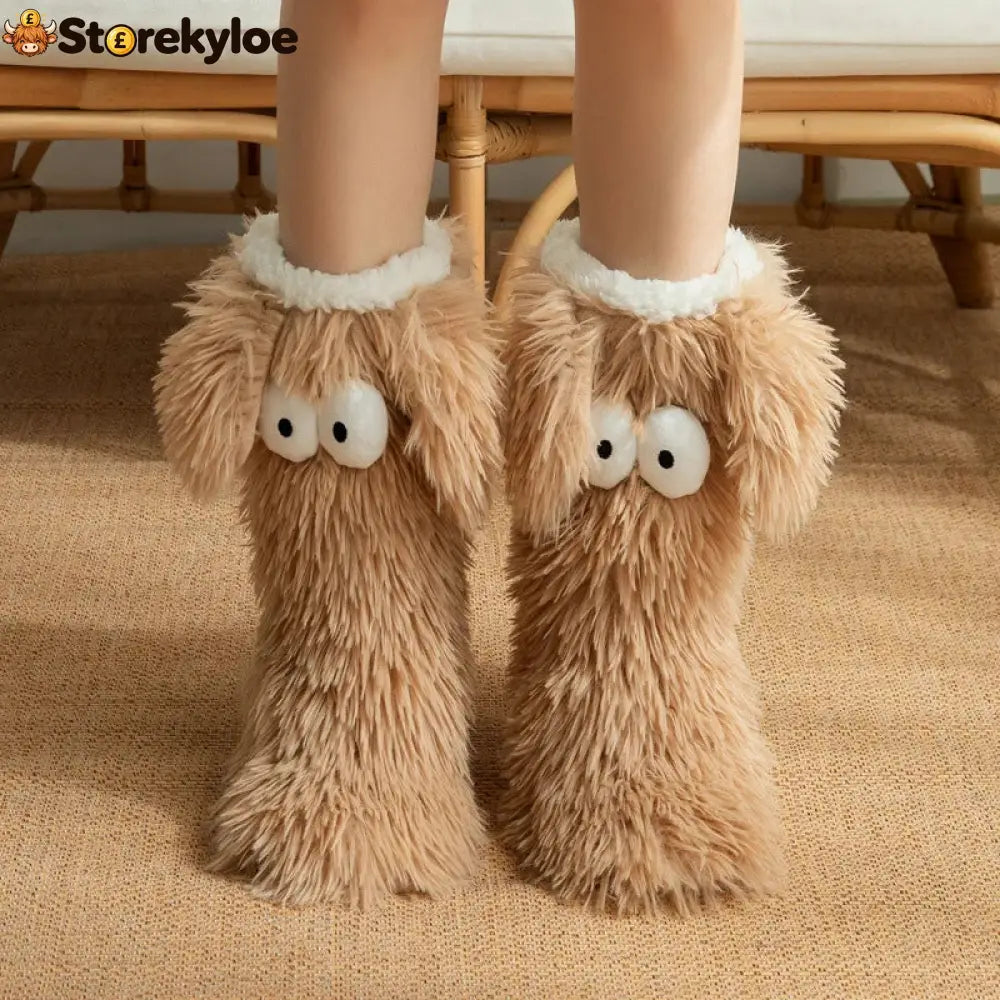 💗last Day Sale 50% Off⚡50k+ Sold💕women’s Plush Slippers Socks Floor Socks Winter Home Indoor Thickened Fleece-lined