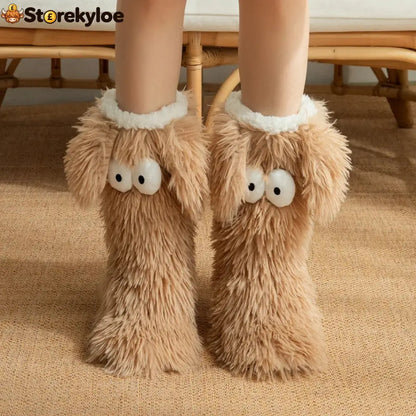💗last Day Sale 50% Off⚡50k+ Sold💕women’s Plush Slippers Socks Floor Socks Winter Home Indoor Thickened Fleece-lined