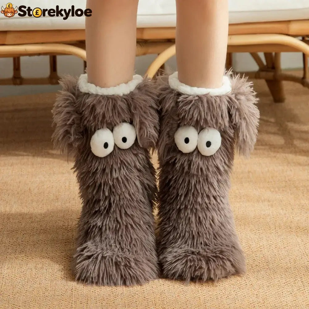 💗last Day Sale 50% Off⚡50k+ Sold💕women’s Plush Slippers Socks Floor Socks Winter Home Indoor Thickened Fleece-lined