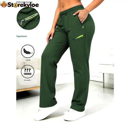🔥LAST DAY SALE 50% OFF!!🔥Women’s Straight-Leg Cargo Trousers – Elastic Waist 6-Pocket Casual Pants for Work Travel &