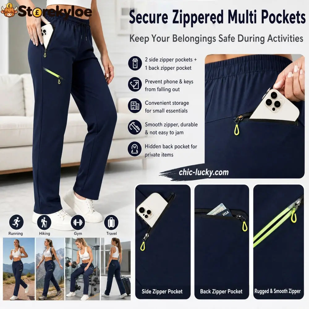 🔥LAST DAY SALE 50% OFF!!🔥Women’s Straight-Leg Cargo Trousers – Elastic Waist 6-Pocket Casual Pants for Work Travel &
