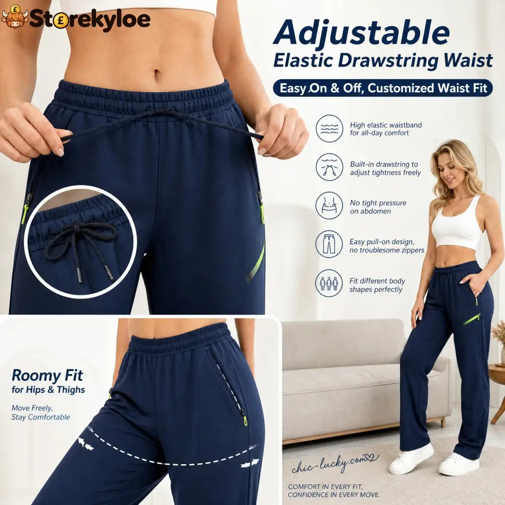 🔥LAST DAY SALE 50% OFF!!🔥Women’s Straight-Leg Cargo Trousers – Elastic Waist 6-Pocket Casual Pants for Work Travel &