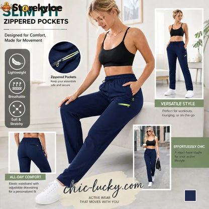 🔥LAST DAY SALE 50% OFF!!🔥Women’s Straight-Leg Cargo Trousers – Elastic Waist 6-Pocket Casual Pants for Work Travel &