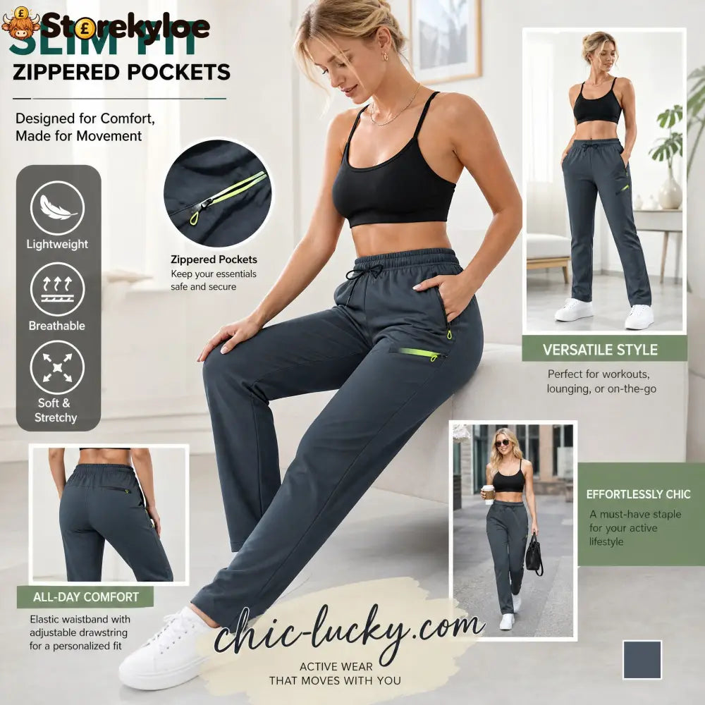 🔥LAST DAY SALE 50% OFF!!🔥Women’s Straight-Leg Cargo Trousers – Elastic Waist 6-Pocket Casual Pants for Work Travel &