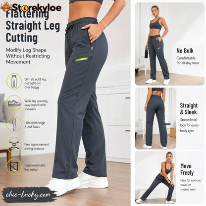 🔥LAST DAY SALE 50% OFF!!🔥Women’s Straight-Leg Cargo Trousers – Elastic Waist 6-Pocket Casual Pants for Work Travel &