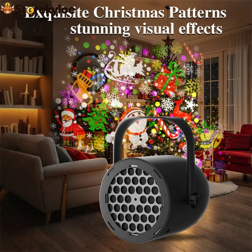 💥💥LAST DAY SALE ONLY ￡9.99!!🔥🎅【🎁Best Christmas Gift🎁】🎄16-Pattern USB Christmas Projector Light