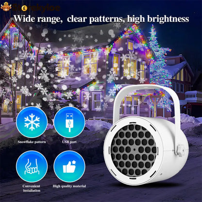 💥💥LAST DAY SALE ONLY ￡9.99!!🔥🎅【🎁Best Christmas Gift🎁】🎄16-Pattern USB Christmas Projector Light