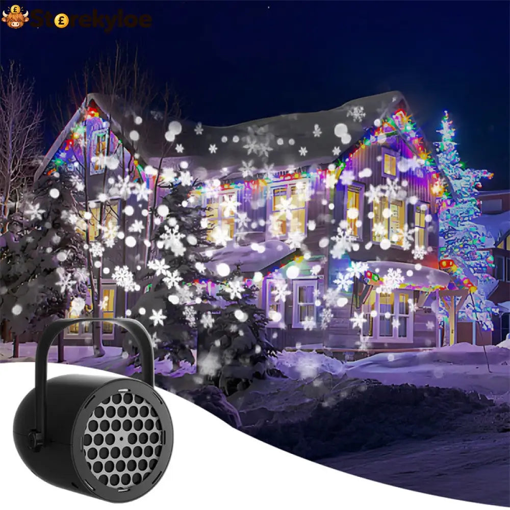 💥💥LAST DAY SALE ONLY ￡9.99!!🔥🎅【🎁Best Christmas Gift🎁】🎄16-Pattern USB Christmas Projector Light - Black / Snowflake / 1