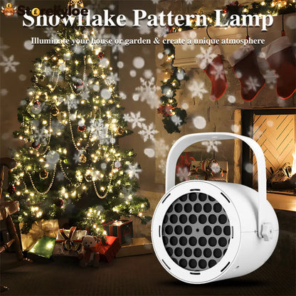 💥💥LAST DAY SALE ONLY ￡9.99!!🔥🎅【🎁Best Christmas Gift🎁】🎄16-Pattern USB Christmas Projector Light - White / Snowflake / 1