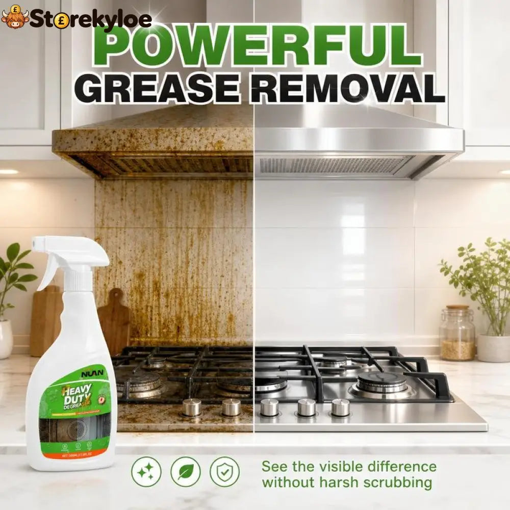 ⏳LAST DAY SALE ONLY ￡7.99!!🔥NUAN Heavy-Duty Kitchen Degreaser Spray 🧼🔥Powerful Multi-Surface Cleaner for Ovens, Hobs, Grills & Extractor Hoods