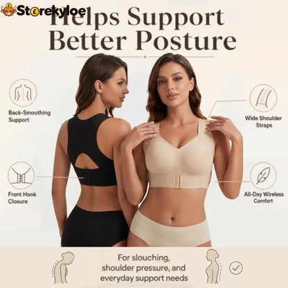 🏆 Last Day Special Price £9.99 ! 💐AlignLift Posture-Perfect Wireless Bra – Posture Correction (The leopard-print style is sold out)💕