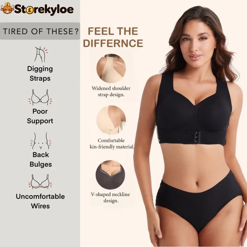 🏆 Last Day Special Price £9.99 ! 💐AlignLift Posture-Perfect Wireless Bra – Posture Correction (The leopard-print style is sold out)💕
