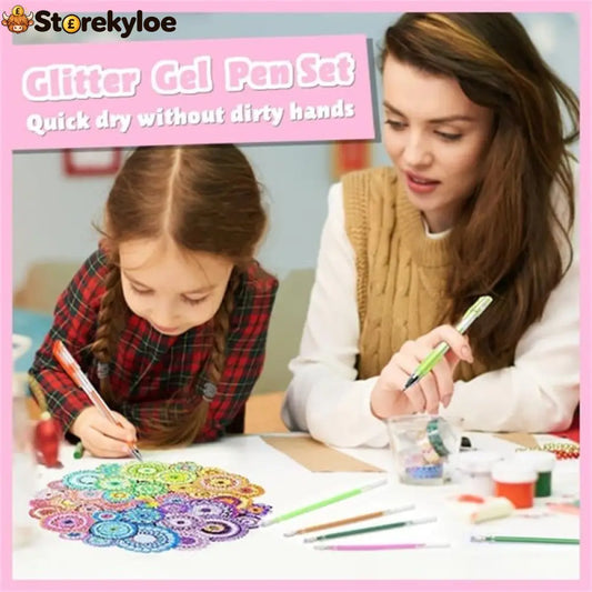 💥 Last Day! Special Sale 🎁Glitter Gel Pen Set – Smooth Writing 🎨