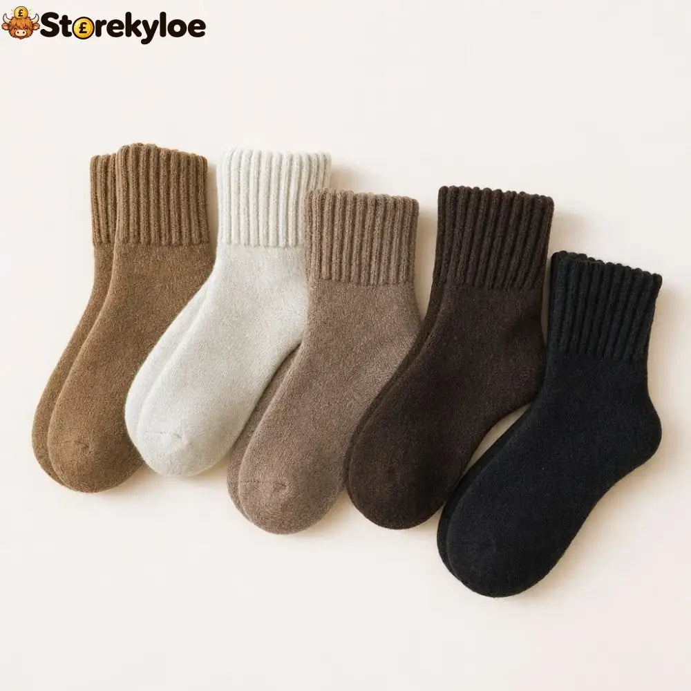 🎁Last Week Buy 2 Set Save ￡5.99 🧦✨Sweater Socks - The Coziest Slouchy Boot Socks (5 Pairs) - BUY 1