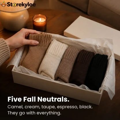 🎁Last Week Buy 2 Set Save ￡5.99 🧦✨Sweater Socks - The Coziest Slouchy Boot Socks (5 Pairs)