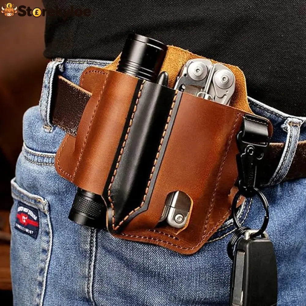 Leather tool belt pouch – multifunctional storage - Tools & Gadgets