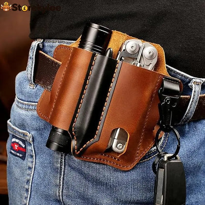 Leather tool belt pouch – multifunctional storage - Tools & Gadgets
