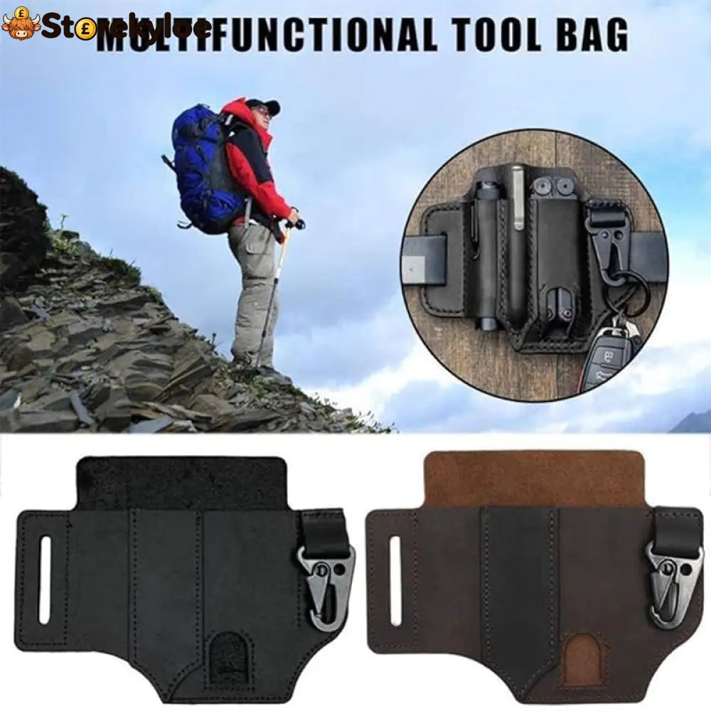 Leather tool belt pouch – multifunctional storage - Tools & Gadgets