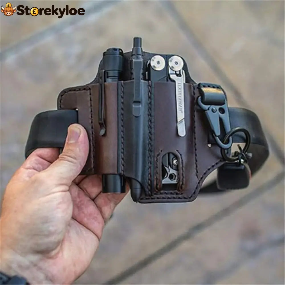 Leather tool belt pouch – multifunctional storage - Tools & Gadgets