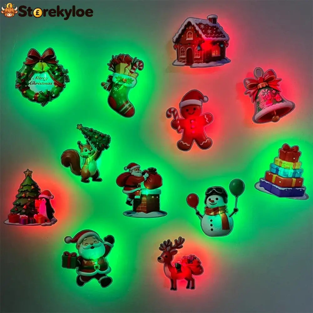 LED Christmas Light-Up Wall Decals