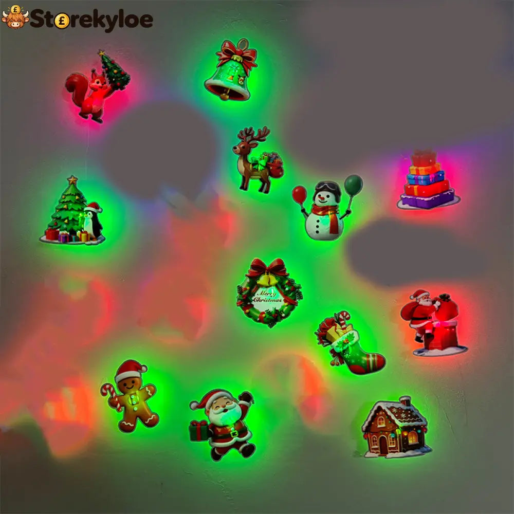LED Christmas Light-Up Wall Decals - Hot sale