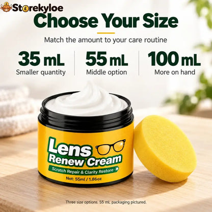 📌Lens Scratch Repair Cream Set with Sponge for Glasses Goggles Face Shields and Helmet Visors