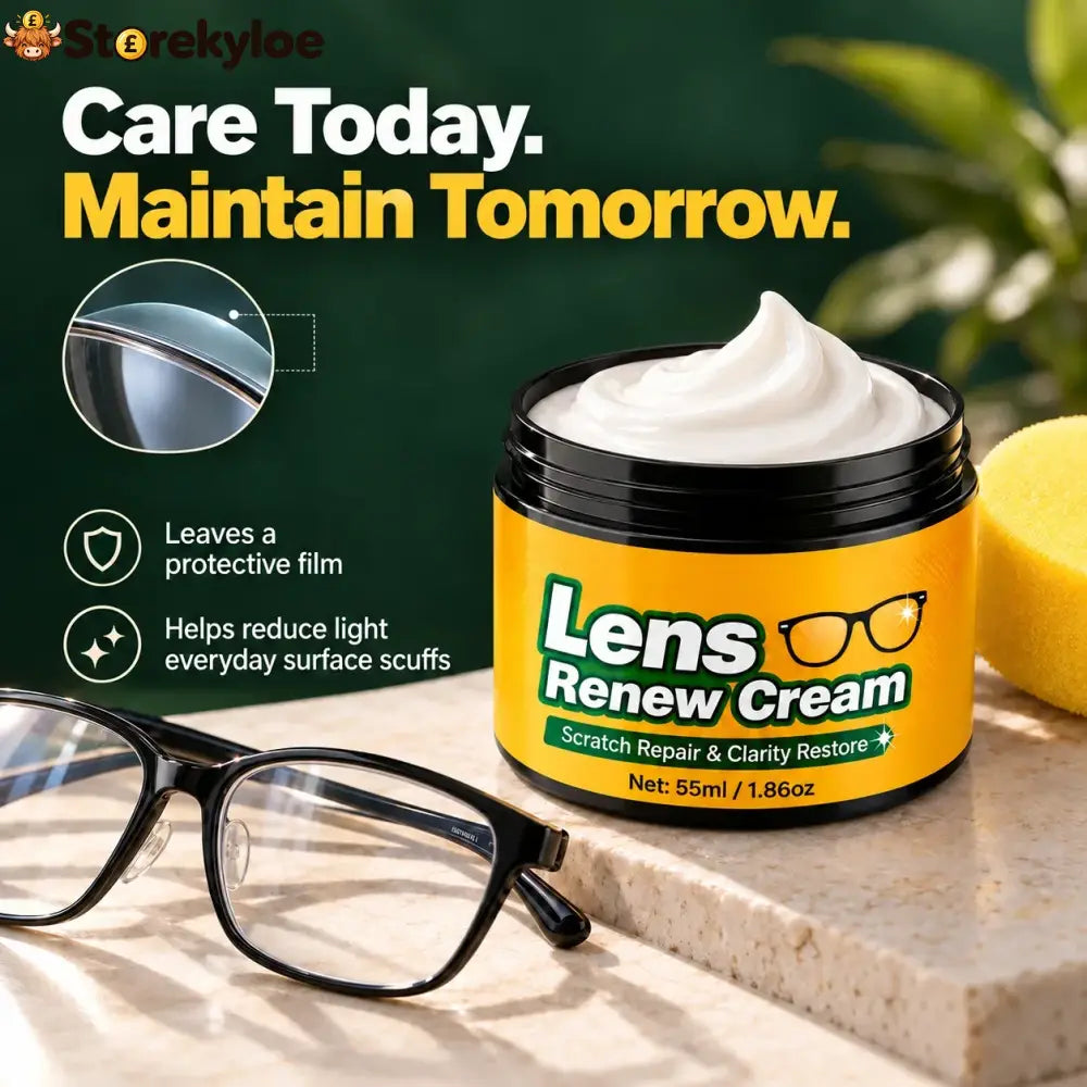📌Lens Scratch Repair Cream Set with Sponge for Glasses Goggles Face Shields and Helmet Visors