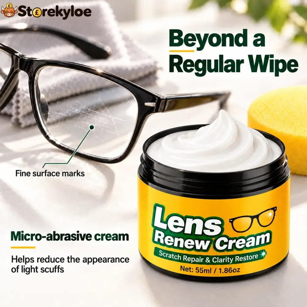 📌Lens Scratch Repair Cream Set with Sponge for Glasses Goggles Face Shields and Helmet Visors