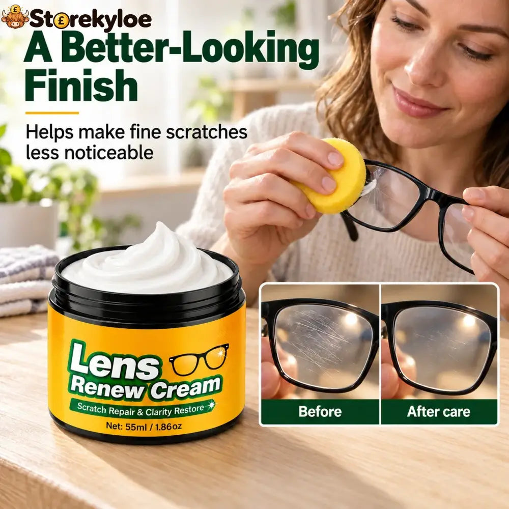 📌Lens Scratch Repair Cream Set with Sponge for Glasses Goggles Face Shields and Helmet Visors