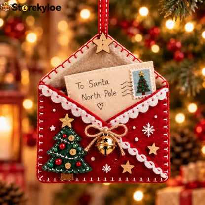 🎄💌letters To Santa Christmas Envelope Ornaments – Festive Holiday Wish List Decorations - Christmas