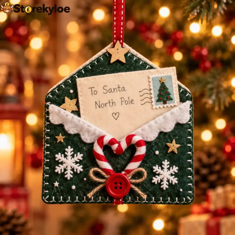 🎄💌letters To Santa Christmas Envelope Ornaments – Festive Holiday Wish List Decorations - Candy