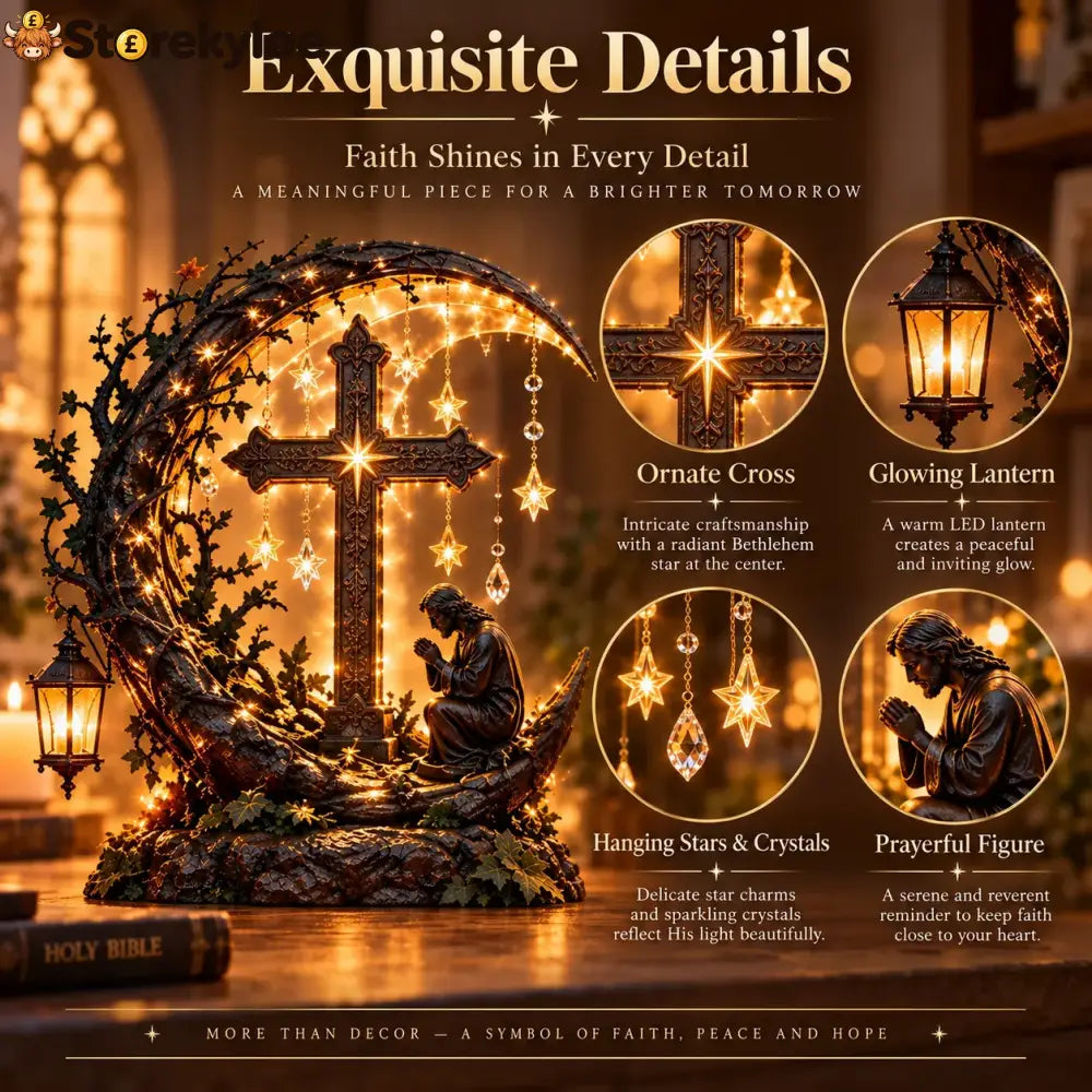 ✝️ Light Of Faith™ Illuminated Cross Prayer Tabletop Decor