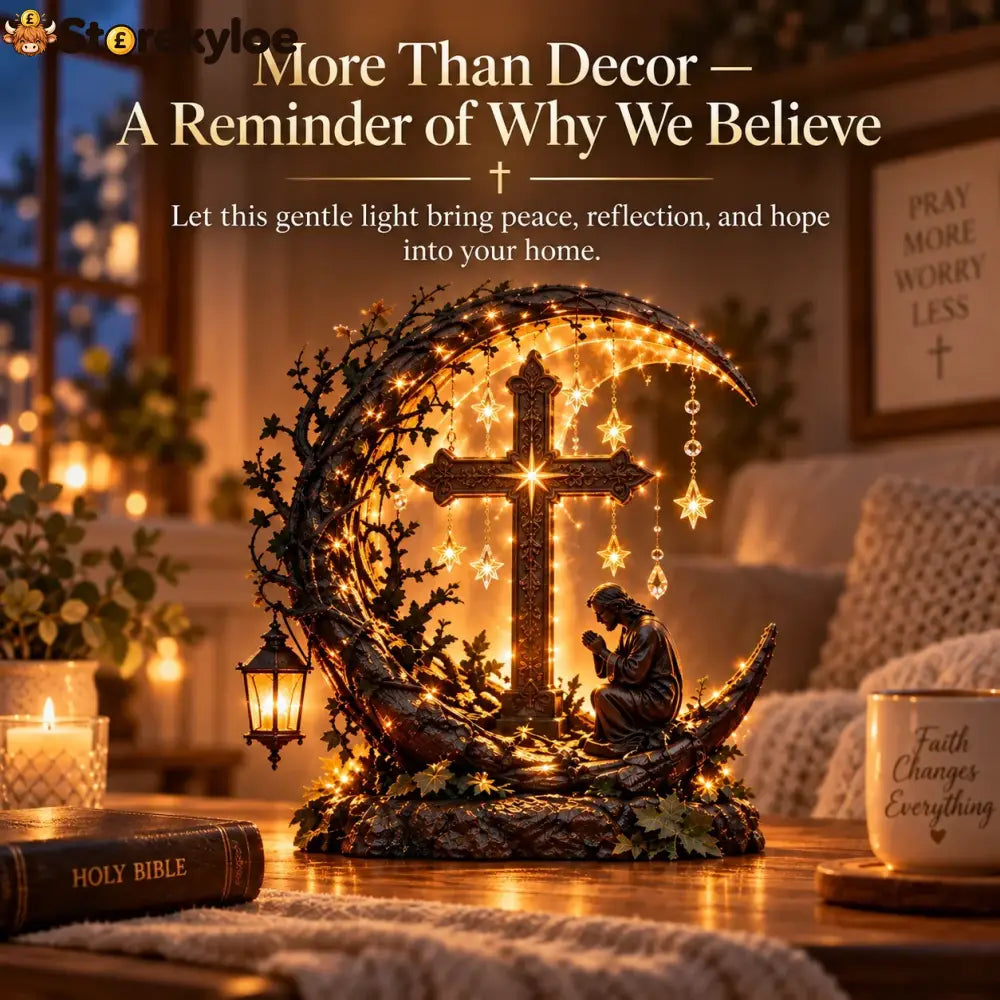 ✝️ Light Of Faith™ Illuminated Cross Prayer Tabletop Decor