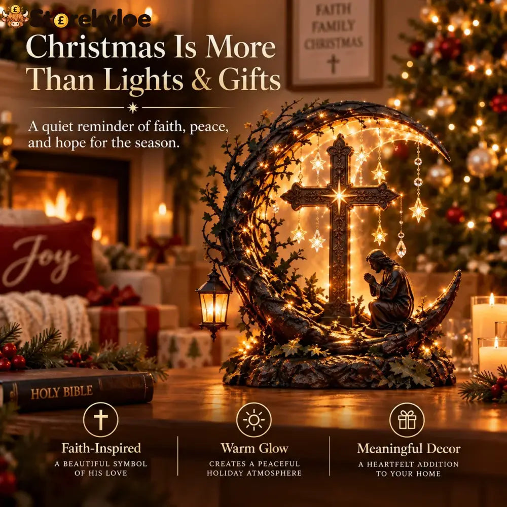 ✝️ Light Of Faith™ Illuminated Cross Prayer Tabletop Decor