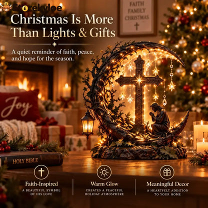 ✝️ Light Of Faith™ Illuminated Cross Prayer Tabletop Decor