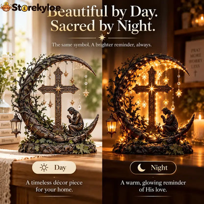 ✝️ Light Of Faith™ Illuminated Cross Prayer Tabletop Decor