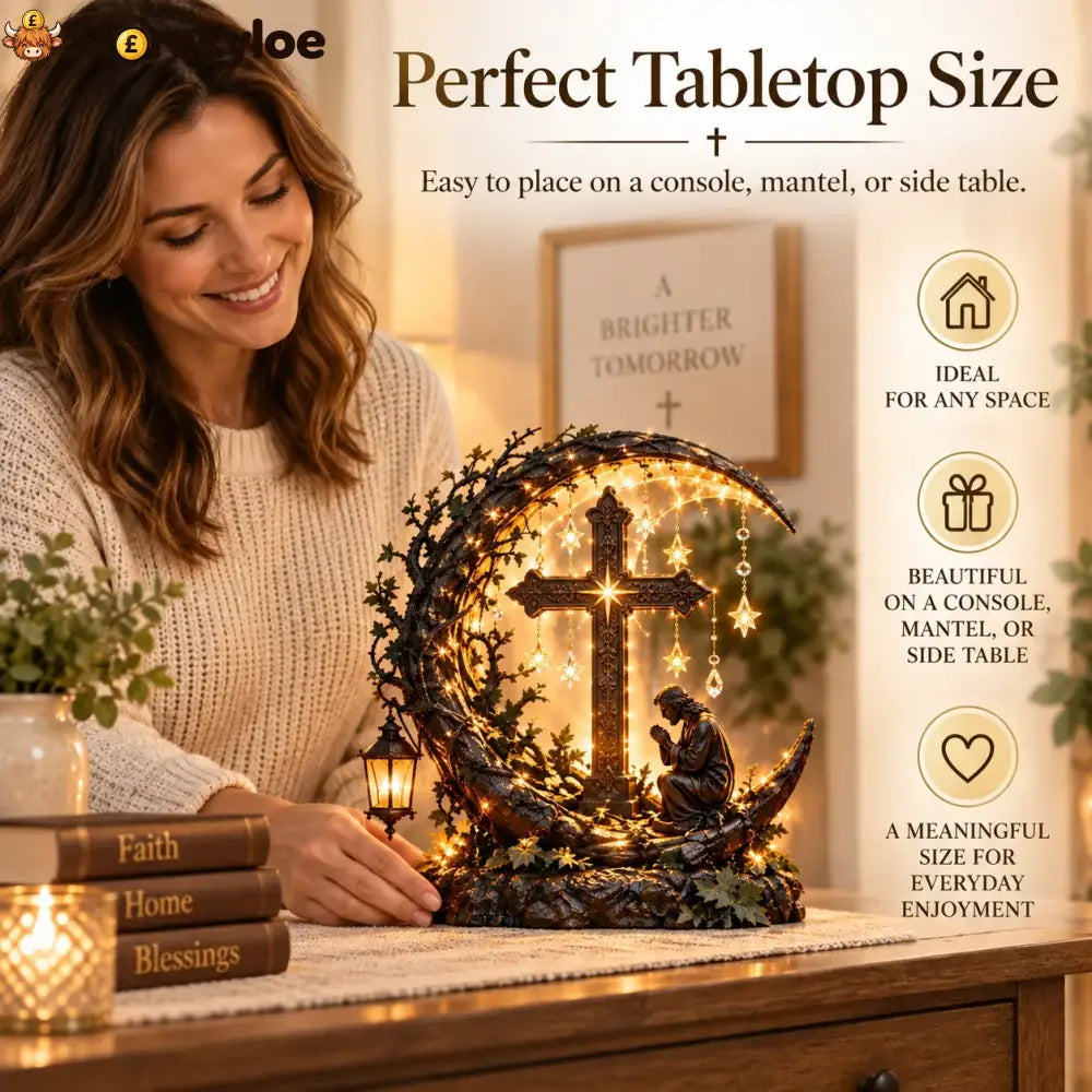 ✝️ Light Of Faith™ Illuminated Cross Prayer Tabletop Decor