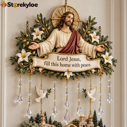 Light Of Grace – Jesus Prayer Wall Light With Nativity Scene - Light of Grace