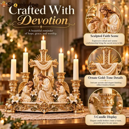 ✨🕯️ Light Of His Presence, Sacred Christian Candleholder ✝️🤍