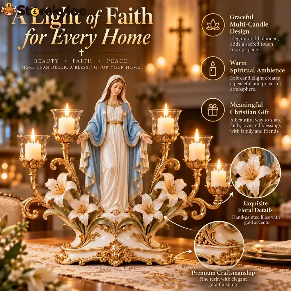 ✨🕯️ Light Of His Presence, Sacred Christian Candleholder ✝️🤍