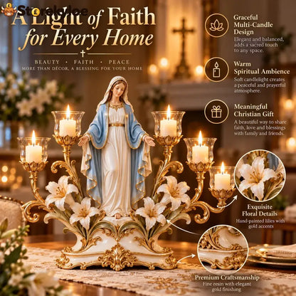 ✨🕯️ Light Of His Presence, Sacred Christian Candleholder ✝️🤍