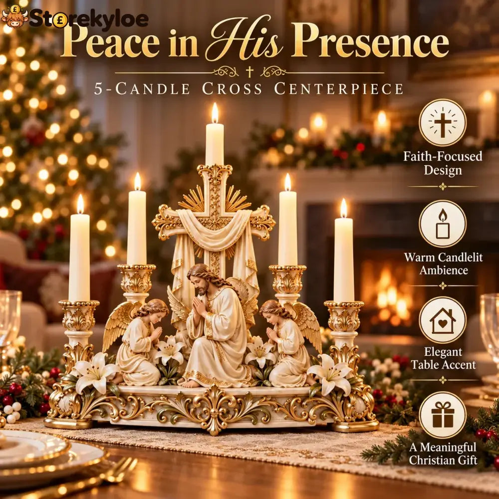 ✨🕯️ Light Of His Presence, Sacred Christian Candleholder ✝️🤍