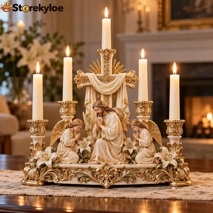 ✨🕯️ Light Of His Presence, Sacred Christian Candleholder ✝️🤍 - ✝️Sacred Prayer 🙏