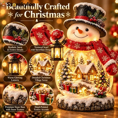 ⛄ Light-Up Christmas Snowman Village – Cozy Holiday Tabletop Decor 🎄✨