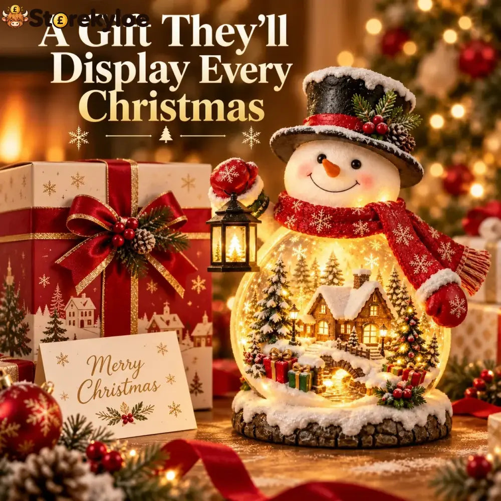 ⛄ Light-Up Christmas Snowman Village – Cozy Holiday Tabletop Decor 🎄✨