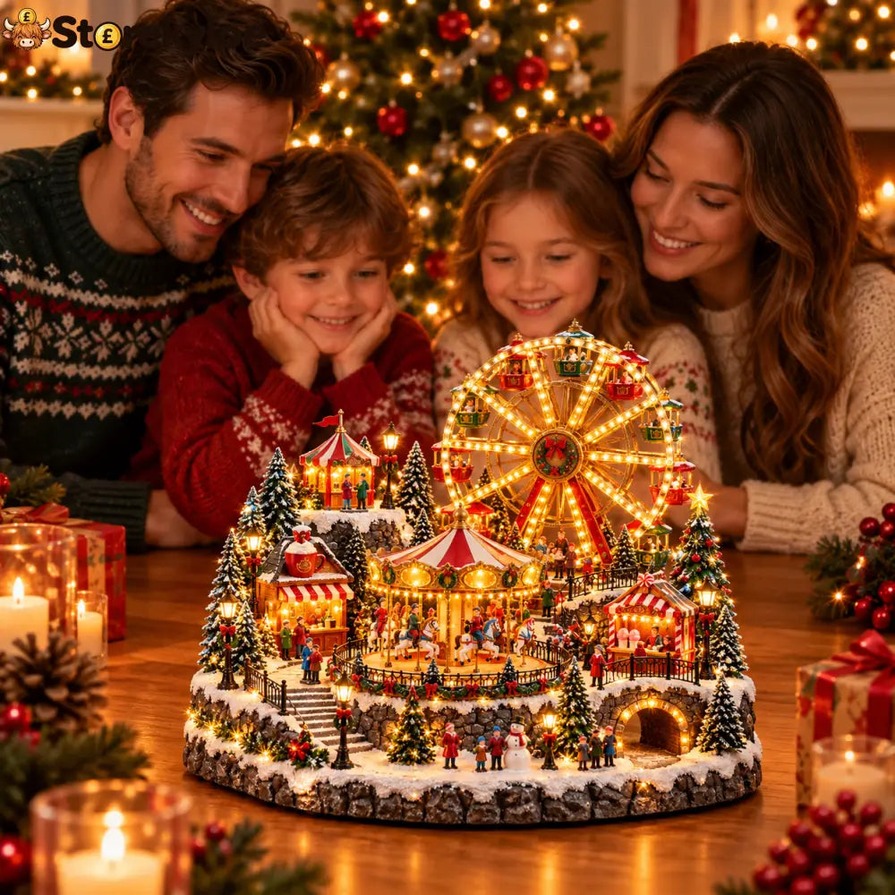 🔥 Lighted & Animated Christmas Village Collection-✨Same as the video - 🎡 Christmas Wonderland Carnival